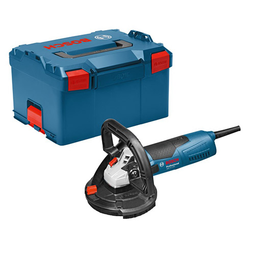 [8785.125] Betonschleifer Bosch GBR 15CAG Ø125 [1500W] / 2.6 Kg [sehr leicht]/ Haube vorne zum Öffnen für Randschliff / Koffer + Topfscheibe